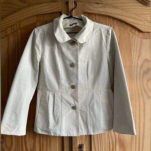 J. Crew Cream Peplum Jacket Size 8